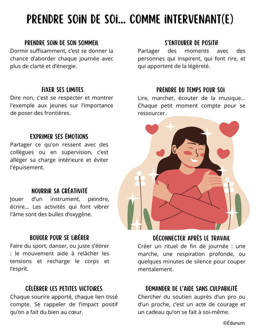 Prendre soin de soi comme intervenant(e)- Affiche