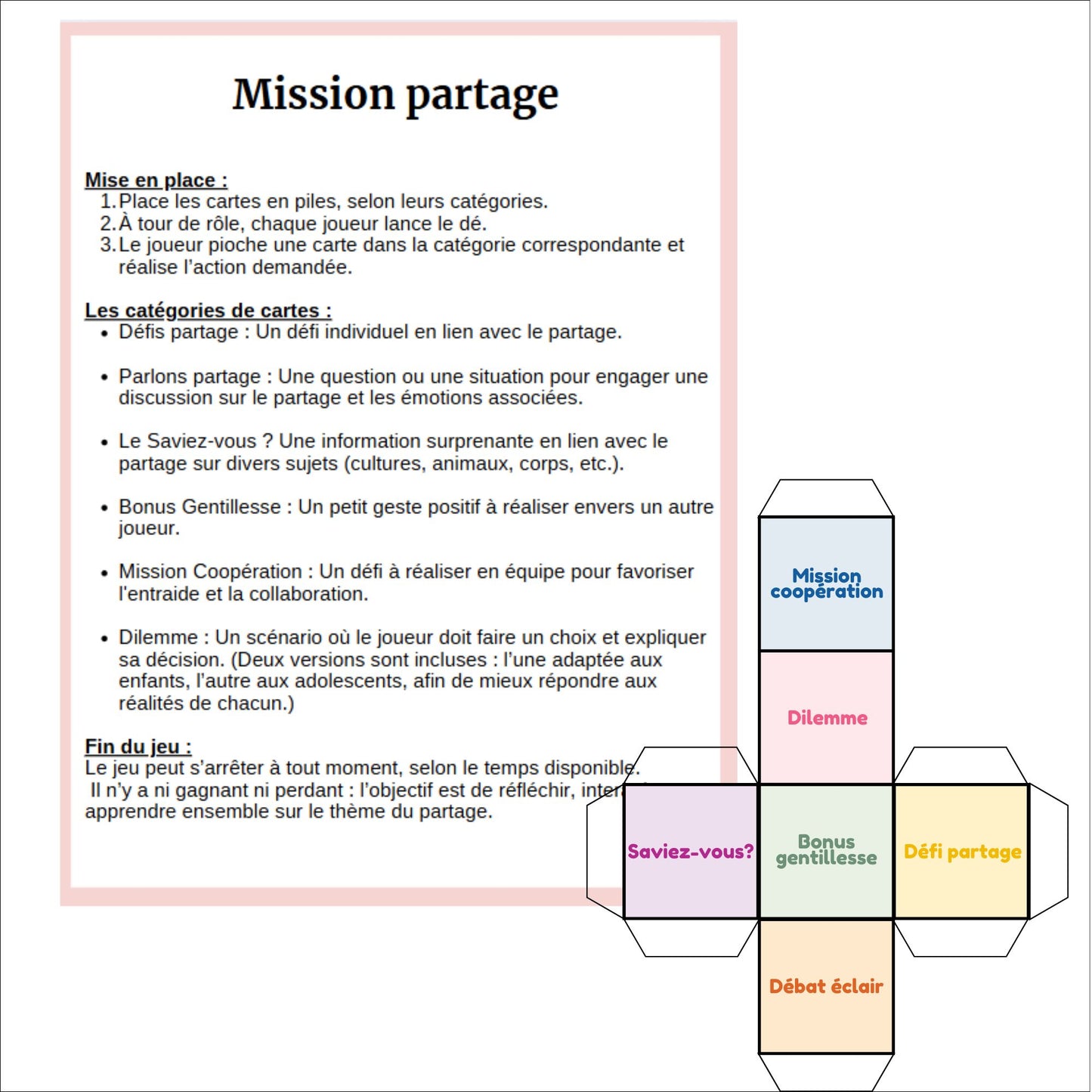 Le partage| Jeu éducatif