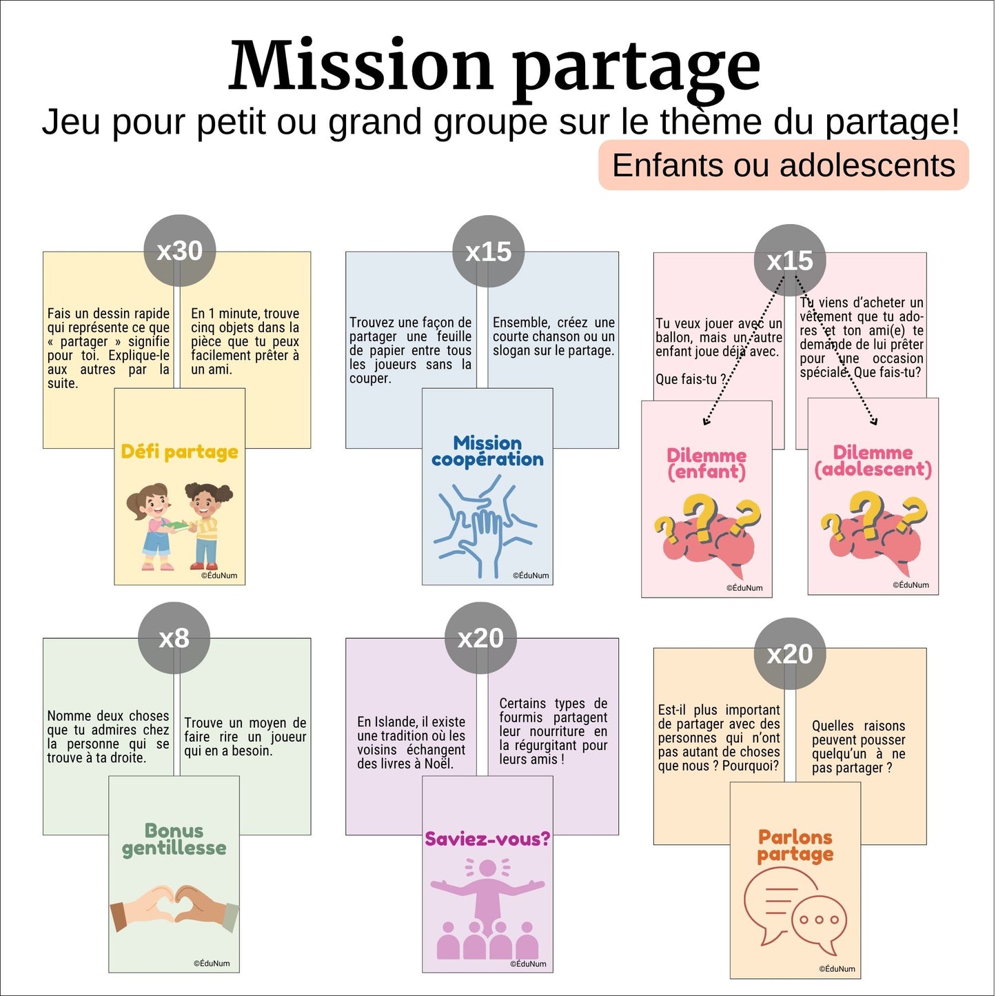 Le partage| Jeu éducatif