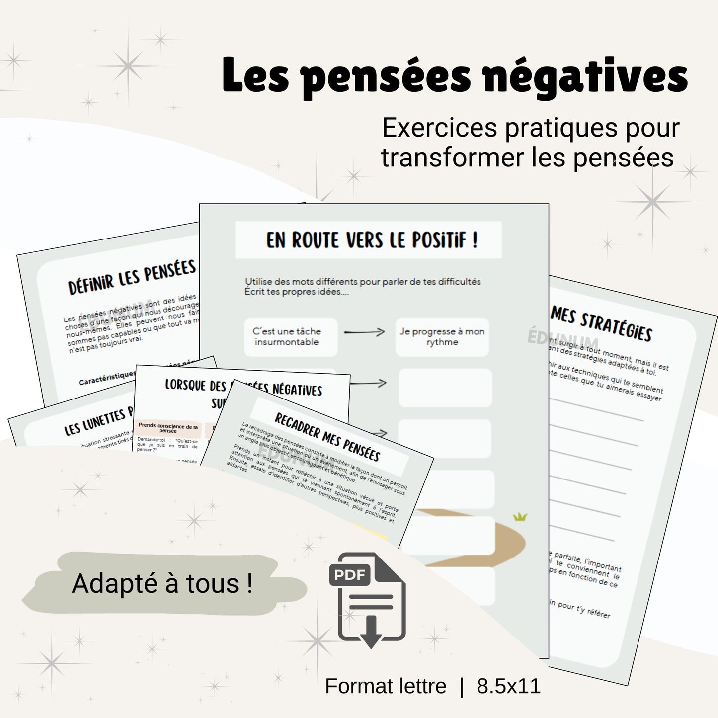 Les pensées négatives |Exercices