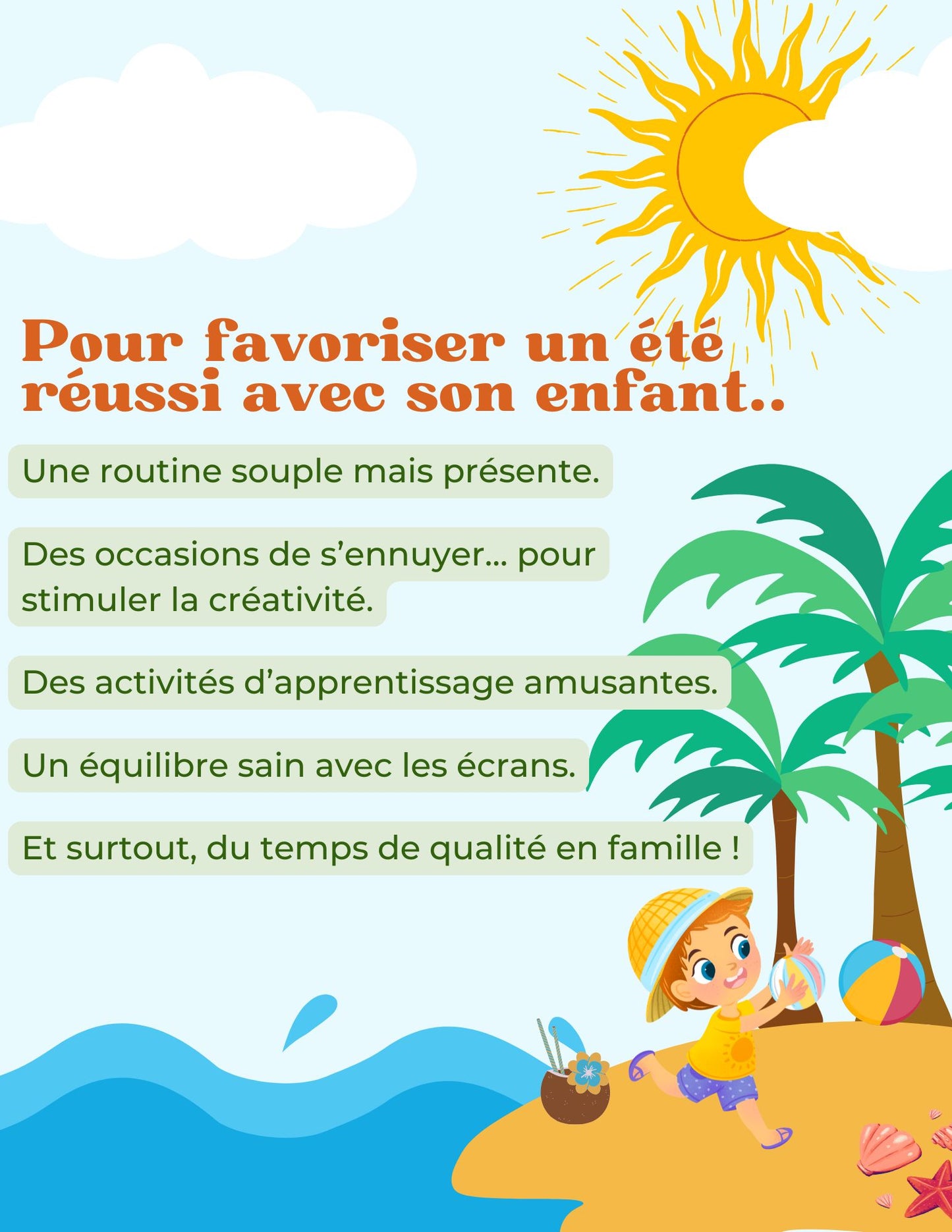Un été réussi avec son enfant | Affiche