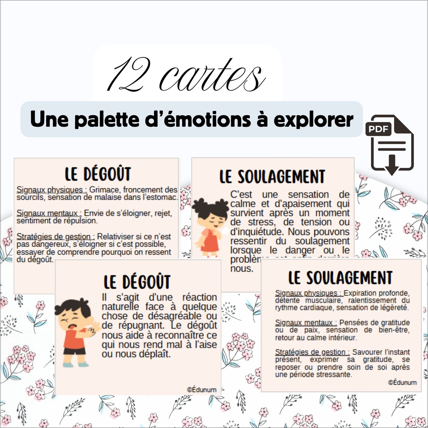 Les émotions | Cartes explicatives