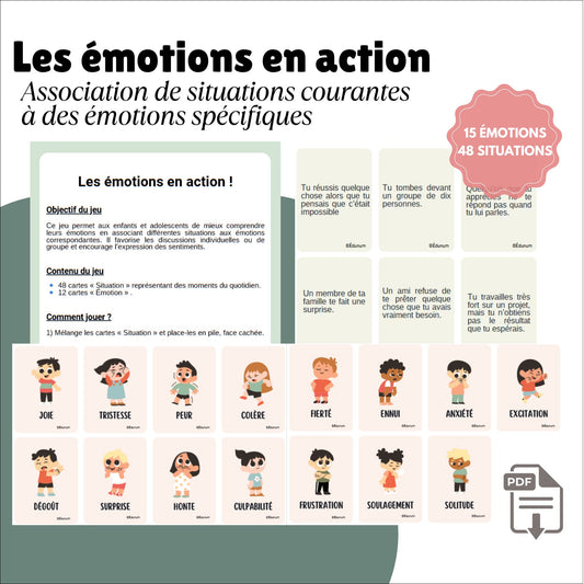 Les émotions | Jeu d'association