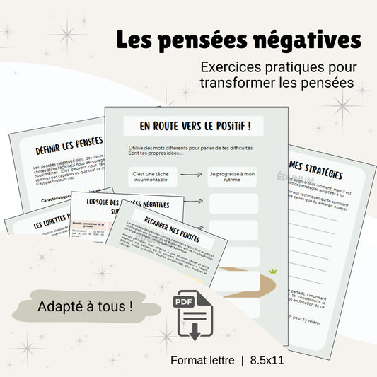Les pensées négatives |Exercices