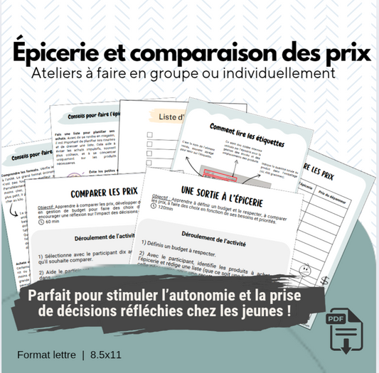 Épicerie et comparaison des prix | Ateliers